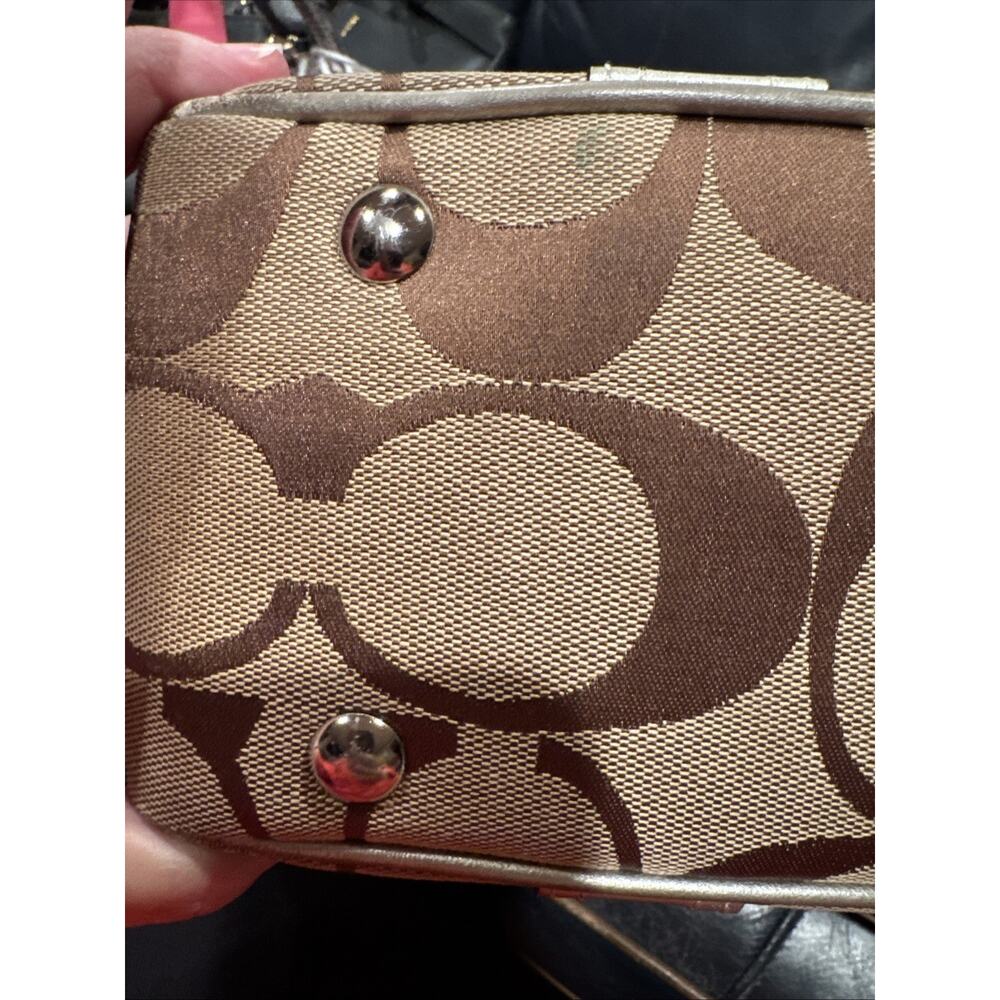 Vintage Coach Gallery East West Tote Bag In The Signature Canvas Leather Trim - Picture 16 of 16